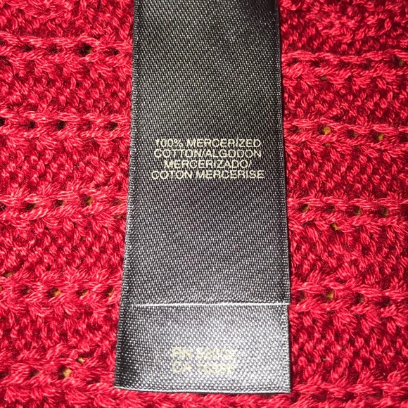 Liz Claiborne cable knit pullover red sweater - Picture 8 of 9